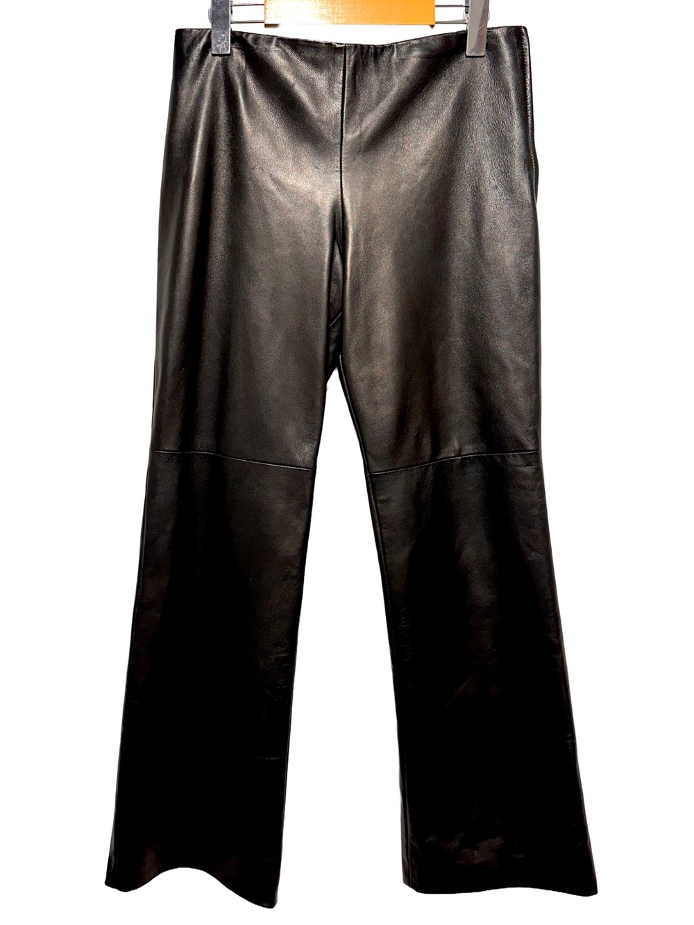 Danier Leather Straight Leg Pants Black High Rise Minimalist Quiet Luxury Y2K 6